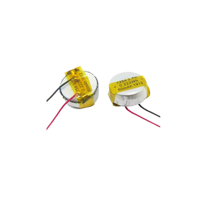 Button Li Poly Batterij 1254 Krachtige 3,7 V 60mAh LiPo Batterij